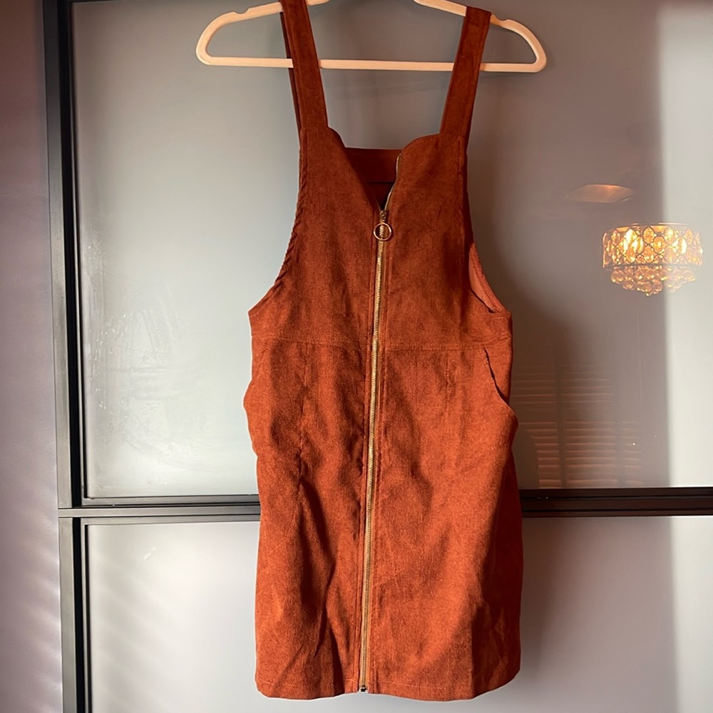 Corduroy zip dress